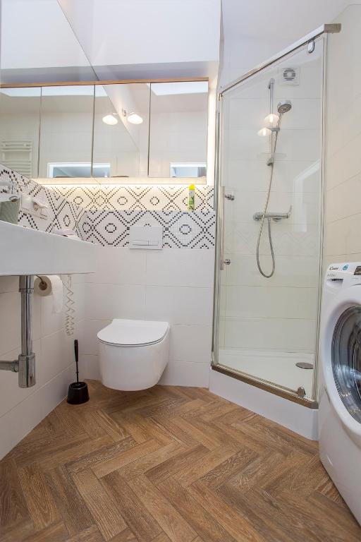 Kúpeľňa v ubytovaní Duży apartament w centrum przy rynku