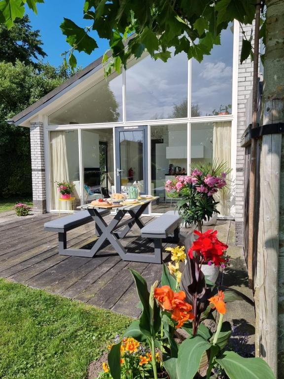 Zahrada ubytování Rietmeer vakantiehuis Friesland