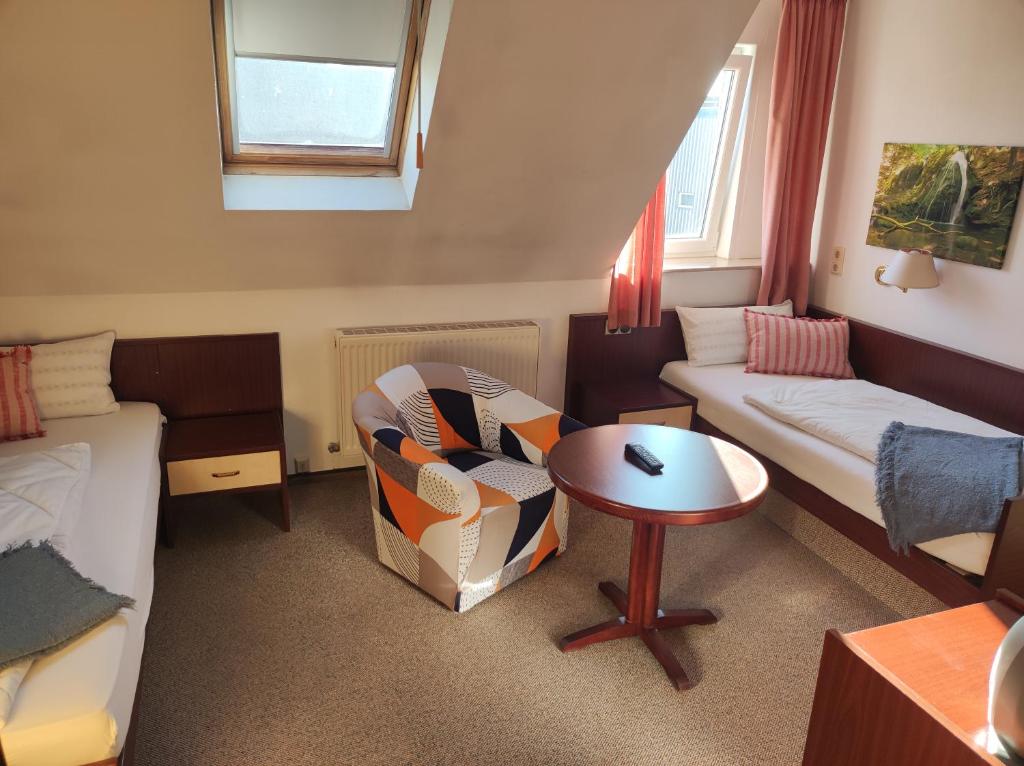 Posezení v ubytování Zimmer am Jüdenhof