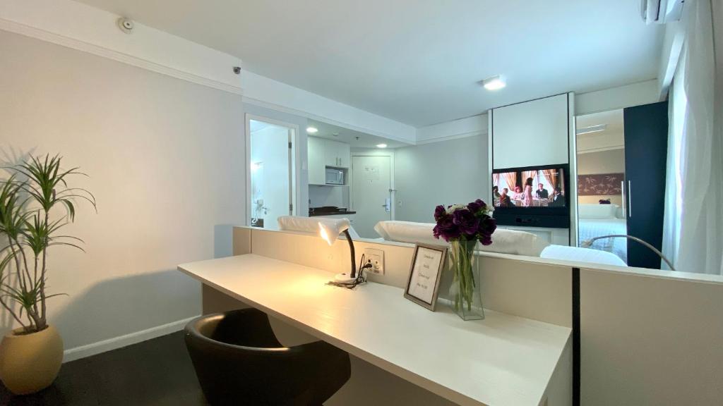 TV a/nebo společenská místnost v ubytování MTP - The Privilege Moema By Anora Spaces