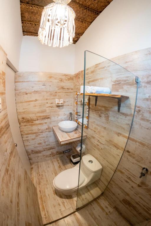 Koupelna v ubytování Hotel Boutique Beso de Sal