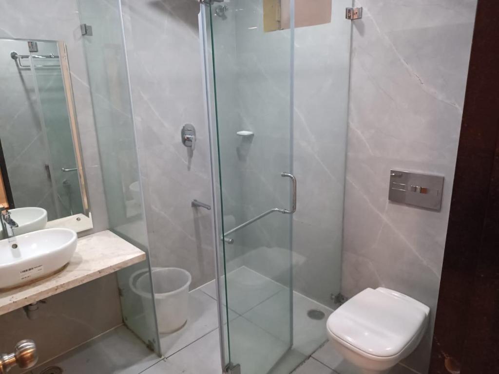 Koupelna v ubytování Hotel Woodside Prestige