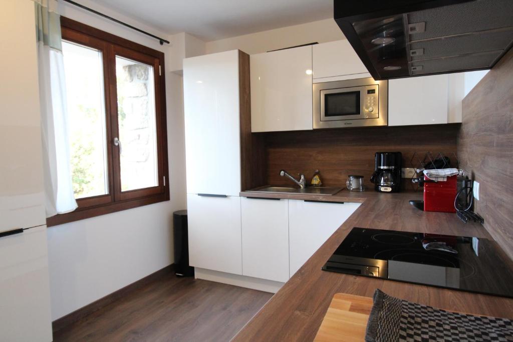 Kuchyň nebo kuchyňský kout v ubytování Les lofts M