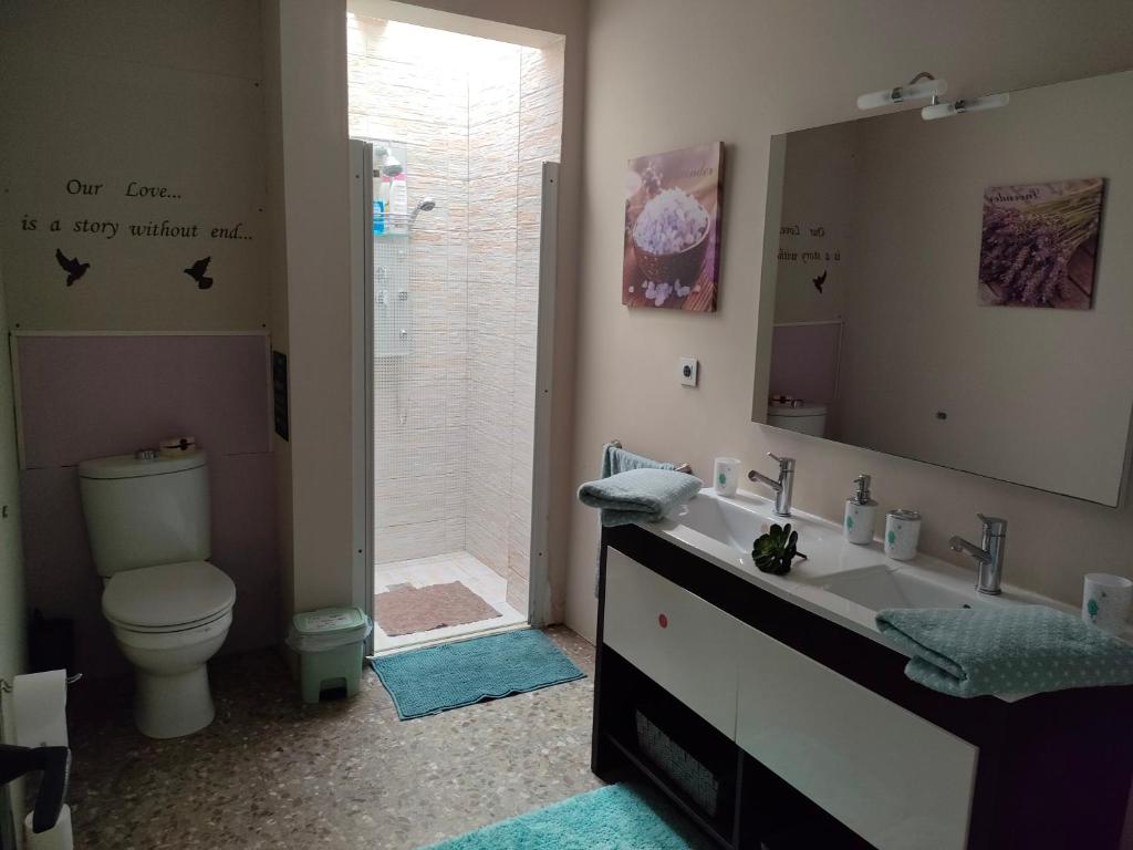 Koupelna v ubytování B&B Com a Casa Teva