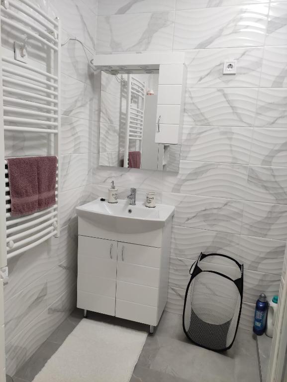 Koupelna v ubytování Sára Apartman Nyíregyháza