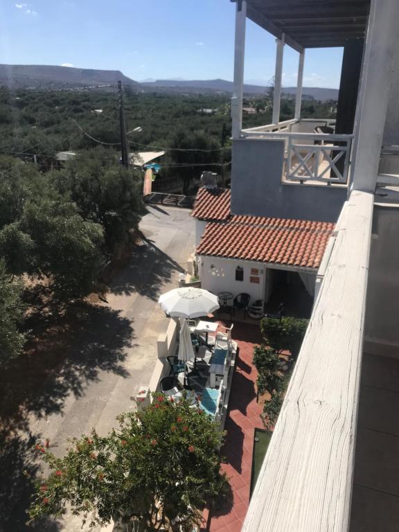 a view from the balcony of a building at Valentina Apartments in Gouves