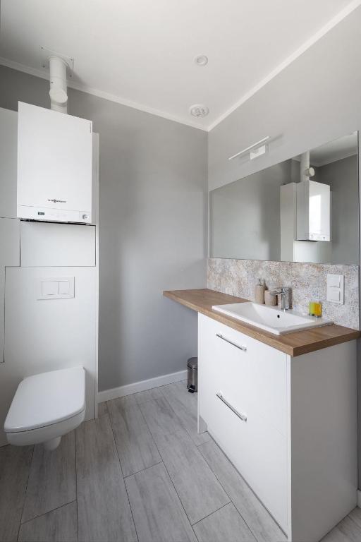 Kuchyňa alebo kuchynka v ubytovaní Apartamenty-Kudowa z pięknym widokiem i balkonem