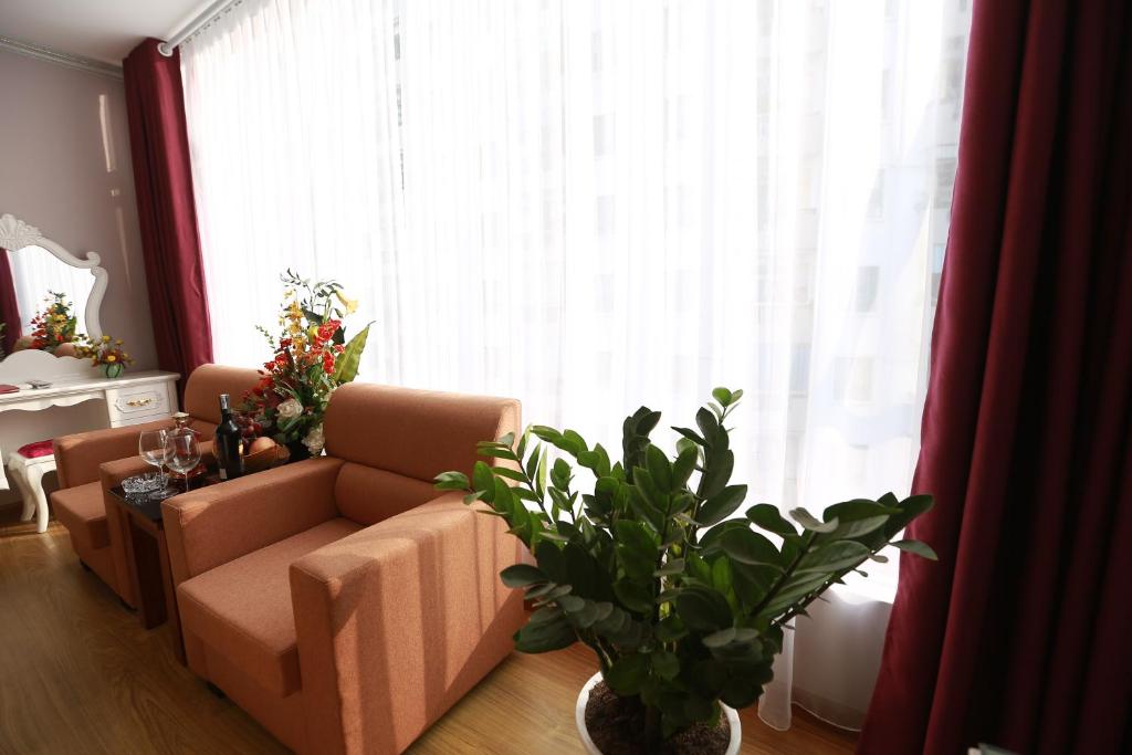 Posezení v ubytování Kawasaki Hotel Cầu Giấy
