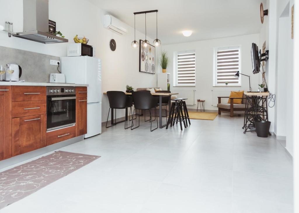Kuchyň nebo kuchyňský kout v ubytování Major11 apartman - Zsolnay negyed