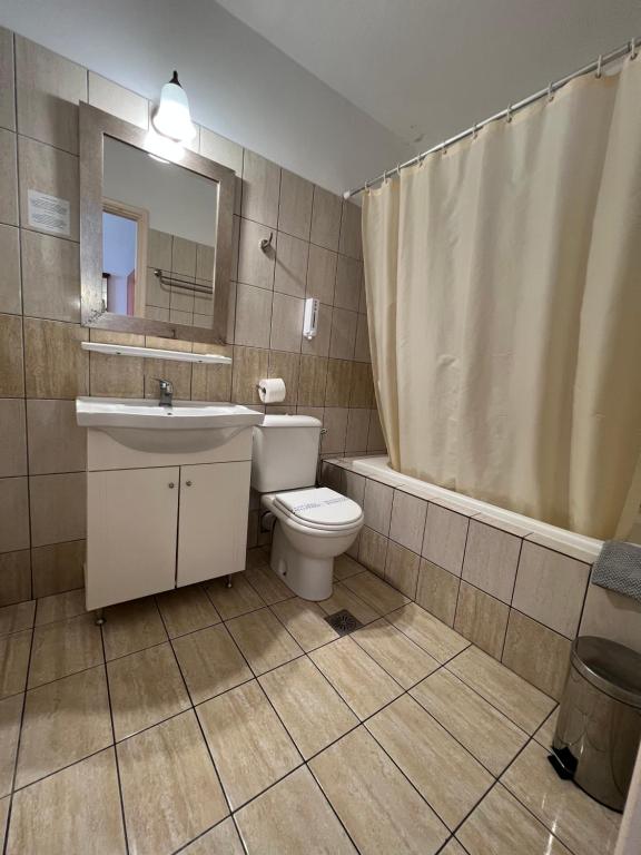Koupelna v ubytování Hotel Oceanis