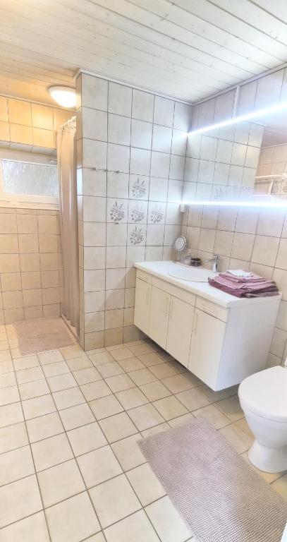 Koupelna v ubytování Villa Wunder