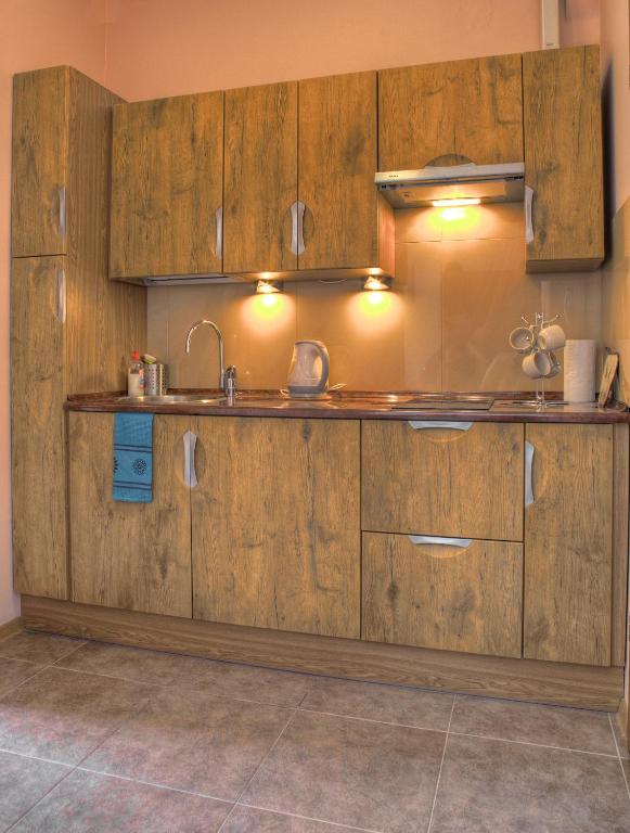 Kuchyň nebo kuchyňský kout v ubytování Józefina Apartament's z dotępem do mini SPA