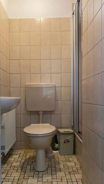 Koupelna v ubytování Landhotel Waldschänke
