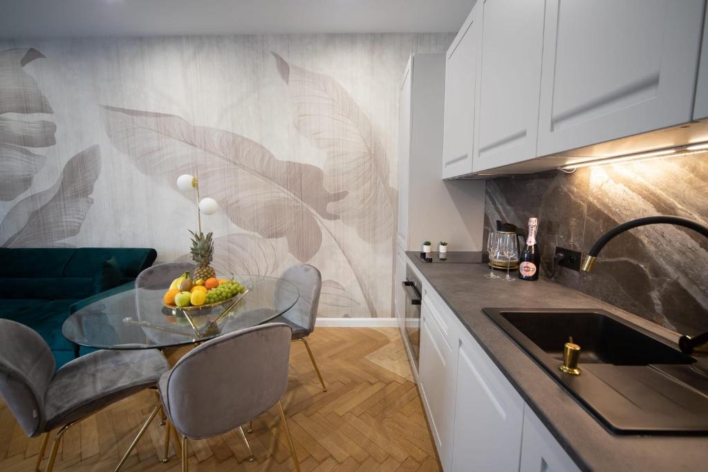 Kuchyňa alebo kuchynka v ubytovaní Kotlarska Apartments