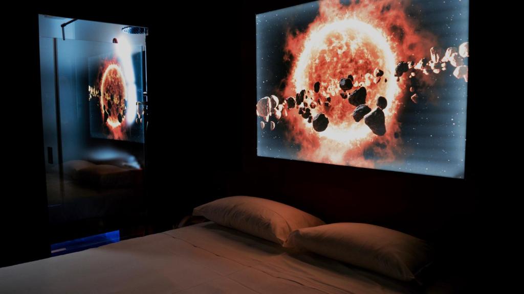 Postel nebo postele na pokoji v ubytování C rooms - Love Motel Monza