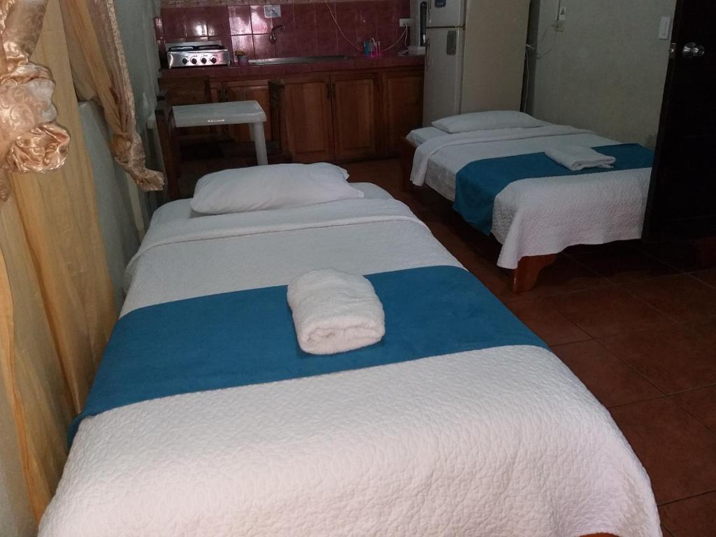 Postel nebo postele na pokoji v ubytování Hostal Miconia