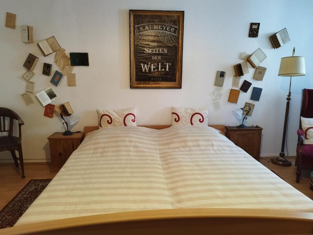 Postel nebo postele na pokoji v ubytování Schmökermühle