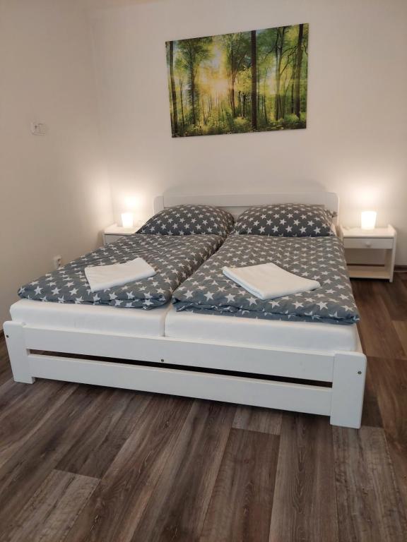 Postel nebo postele na pokoji v ubytování Apartmány Paseky - Jablonec nad Nisou