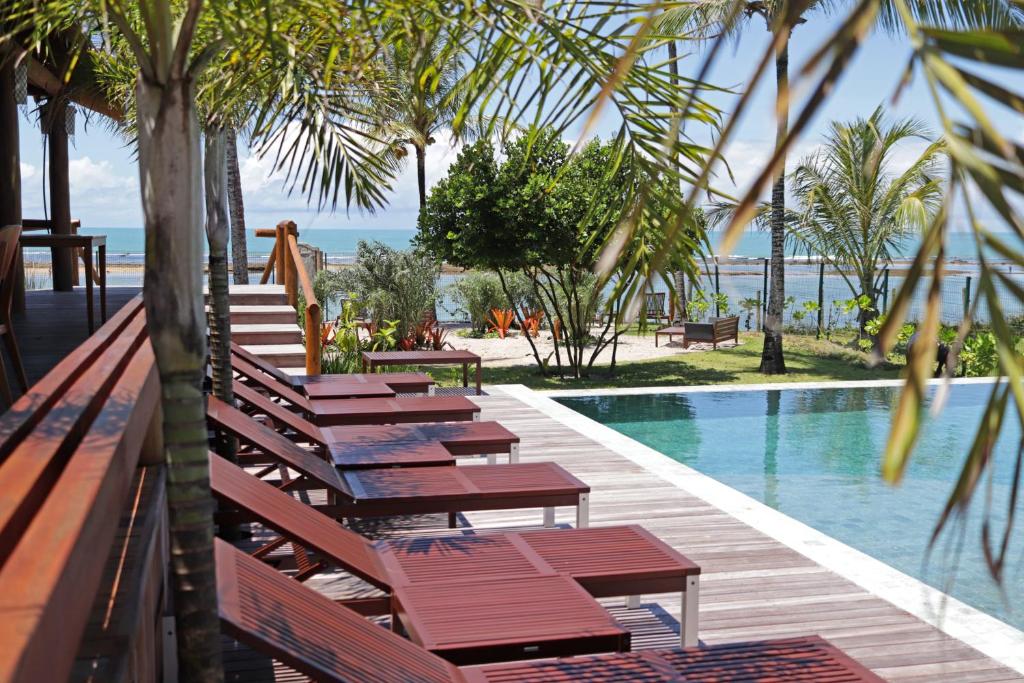 Bazén v ubytování Santa Aldeia Hotel nebo v jeho okolí