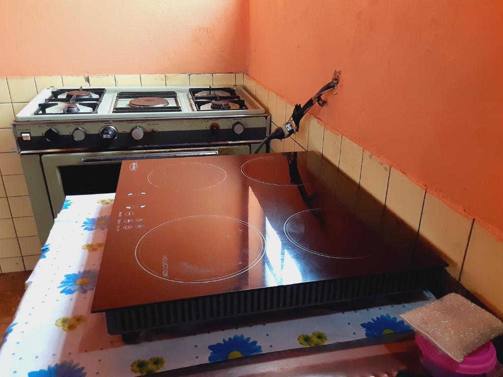 Kuchyň nebo kuchyňský kout v ubytování Hospedaje Chimborazo