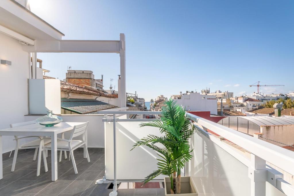 Balkón nebo terasa v ubytování Beach penthouse Sitges Rentals