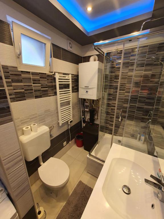 Kúpeľňa v ubytovaní Belvárosi Exkluzív Loft