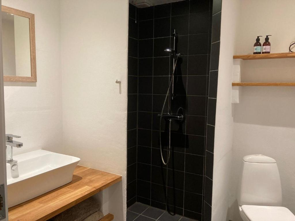Koupelna v ubytování jygge- hyggelige Ferienwohnung