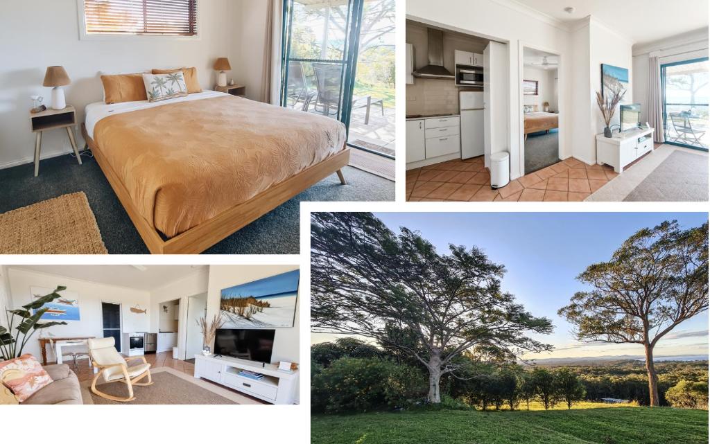 a collage of photos of a bedroom and a house at Seascape The Haven in Scotts Head