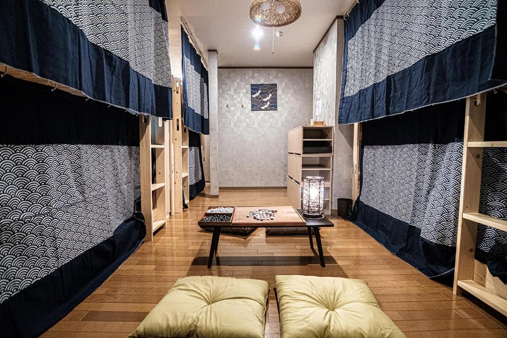 Posezení v ubytování Hisaya Shirakawa 久宿 白川