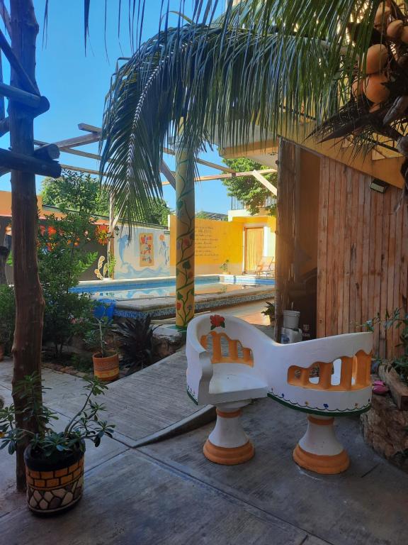 Balkón nebo terasa v ubytování Hotel Kinich Ahau