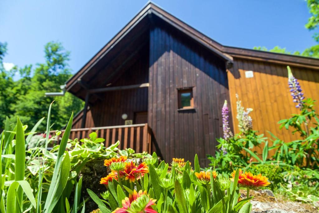Zahrada ubytování Chalets de la Wormsa