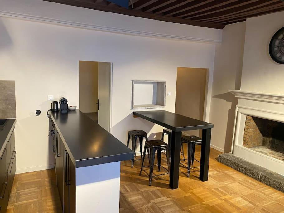 Kuchyň nebo kuchyňský kout v ubytování Le Carré Carnot Annecy