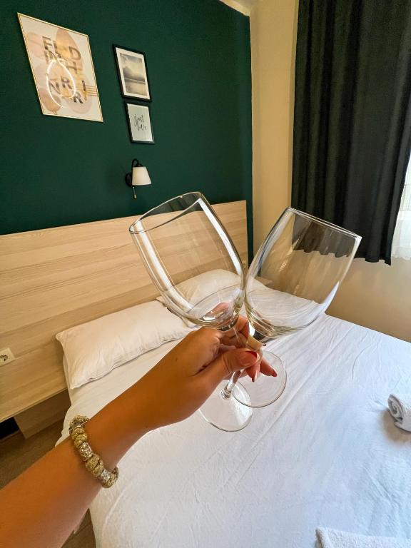 Postel nebo postele na pokoji v ubytování Dis apartman 2
