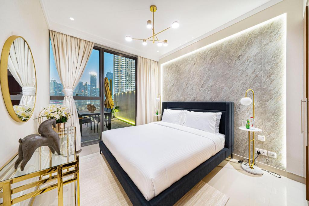 Lux 1 Bed, Terrace 5min Dubai Mall, Burj Khalifa, Dubaj