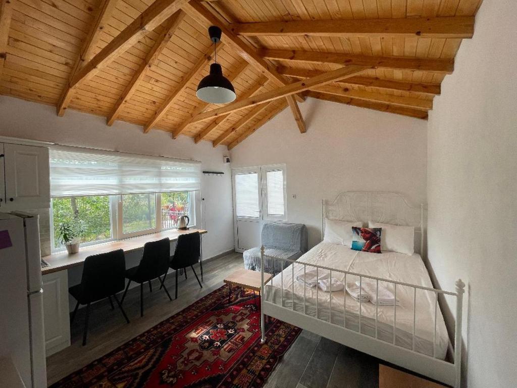 Postel nebo postele na pokoji v ubytování Cozy Home in Ardino