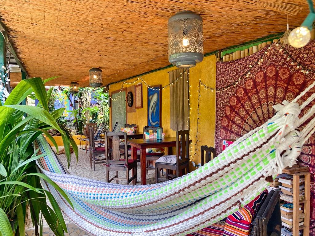 Patio nebo venkovní prostory v ubytování Montaña Linda Hostel Orosi
