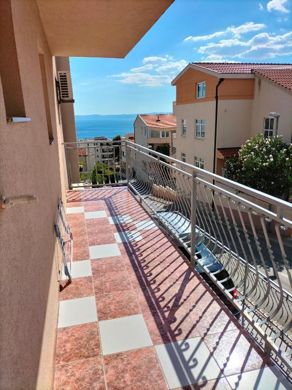 Balkón alebo terasa v ubytovaní Studie-Apartment in Makarska, Kroatien