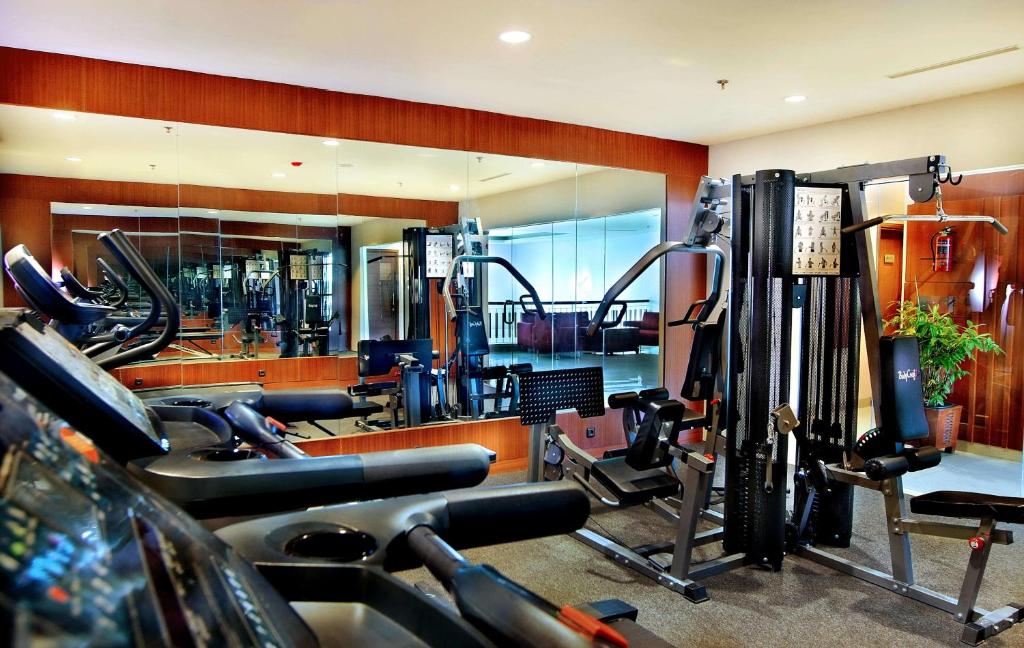 Fitness centrum a/nebo fitness zařízení v ubytování Aston Tanjung City Hotel