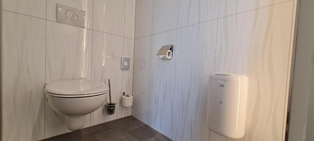 Koupelna v ubytování Hotel Domizil