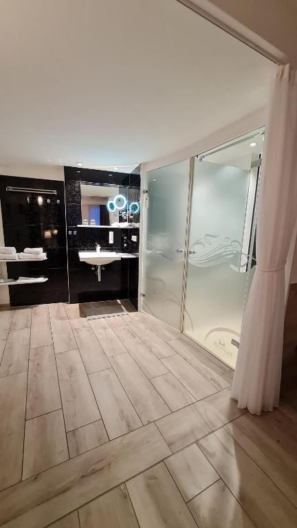 Koupelna v ubytování Hotel Domizil