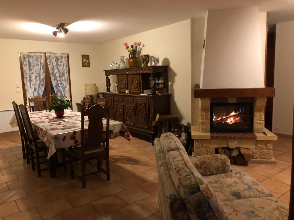 Część wypoczynkowa w obiekcie Gîte en Sologne