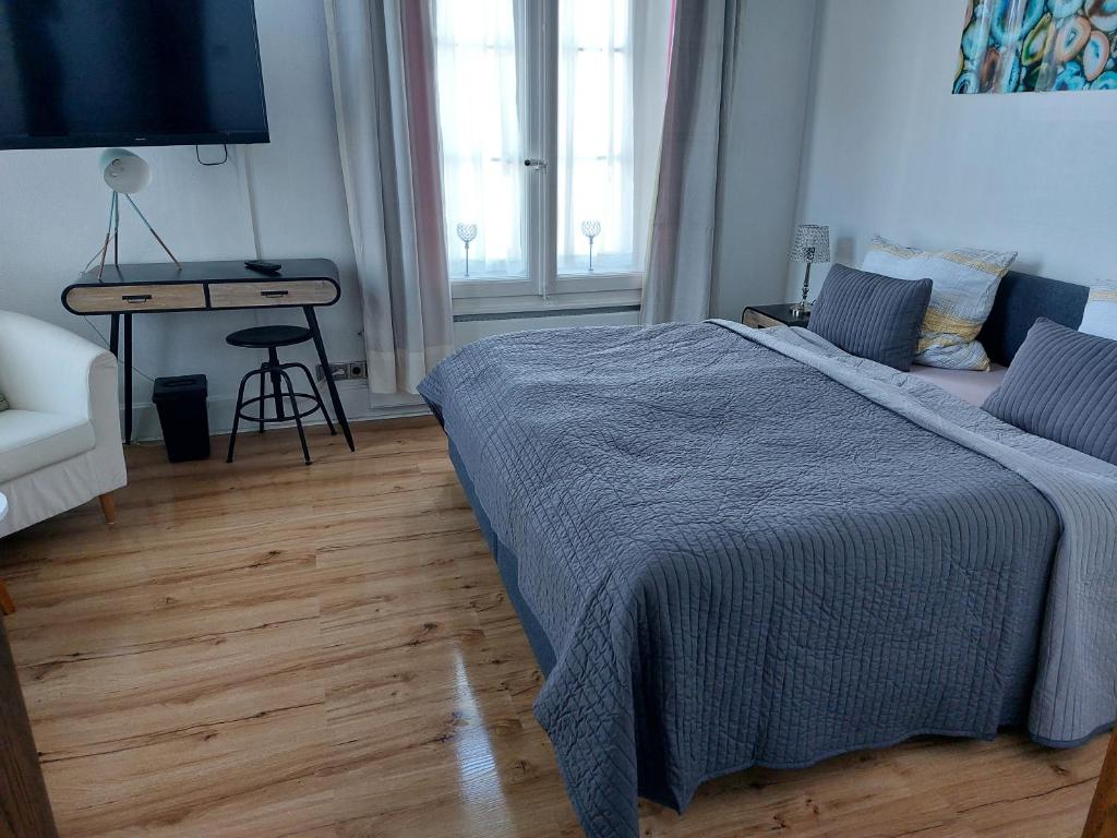 Postel nebo postele na pokoji v ubytování Alte Rentei