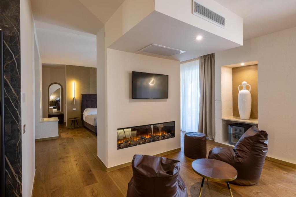 Гостиная зона в Relais Masseria Caselli