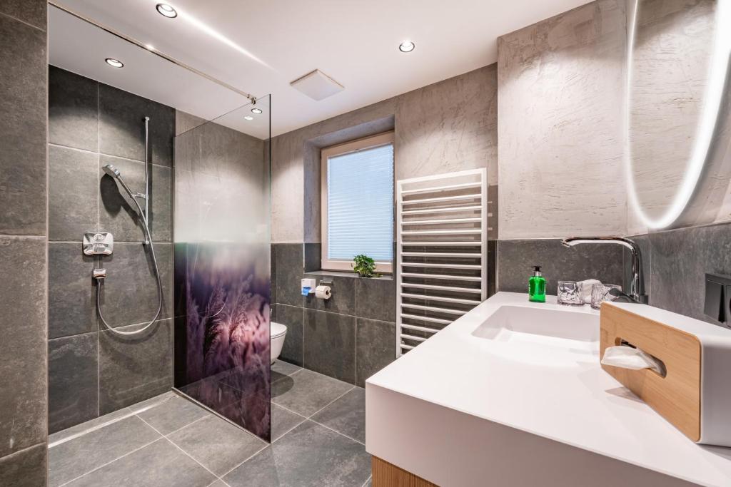 Koupelna v ubytování Schönblick Appartements