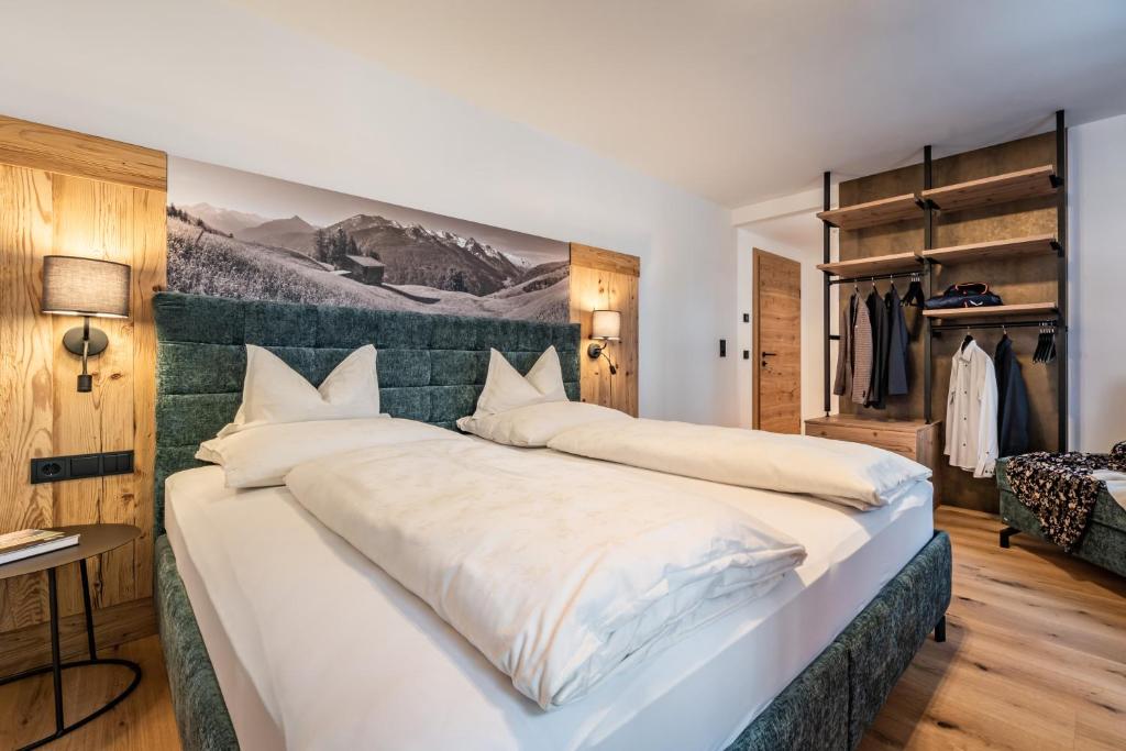 Postel nebo postele na pokoji v ubytování Schönblick Appartements