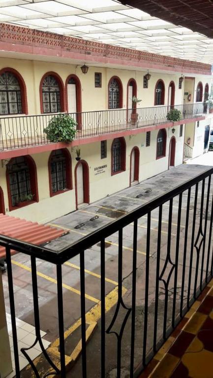 Balkón nebo terasa v ubytování HOTEL MAYA IXTLAN