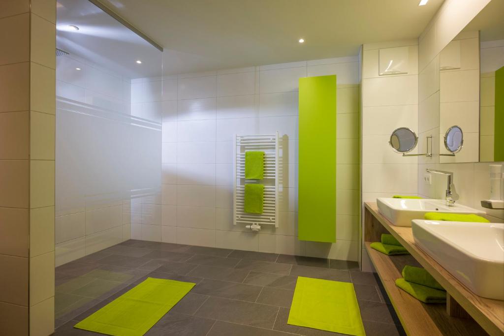 Koupelna v ubytování Aparthotel AlpTirol