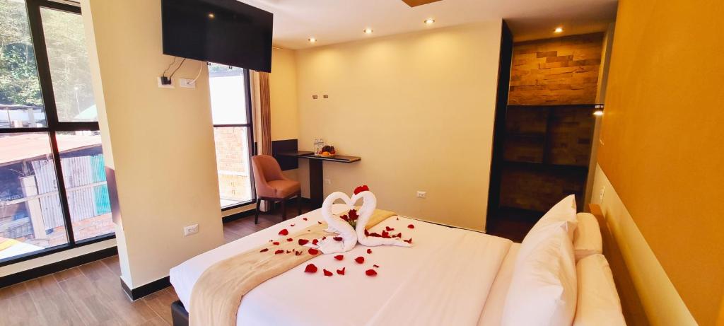 Postel nebo postele na pokoji v ubytování Hotel Raices Machupicchu