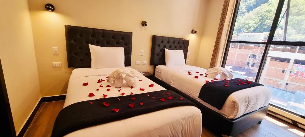 Postel nebo postele na pokoji v ubytování Hotel Raices Machupicchu
