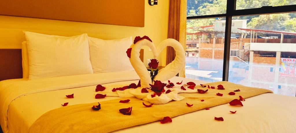 Postel nebo postele na pokoji v ubytování Hotel Raices Machupicchu